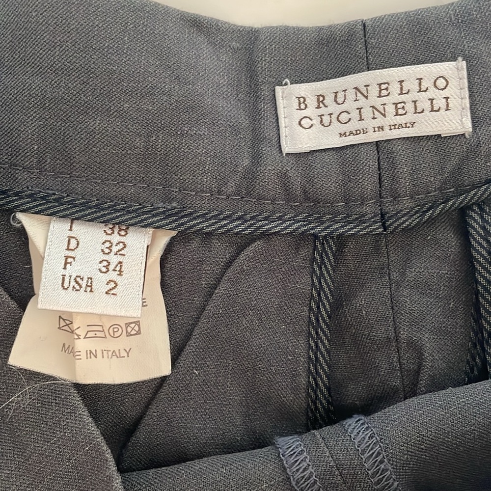 Brunello Cucinelli Womens Linen Cottton Blend Short size 2 - Picture 4 of 9